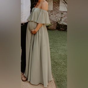 Revelry Maternity Abigail Chiffon Dress